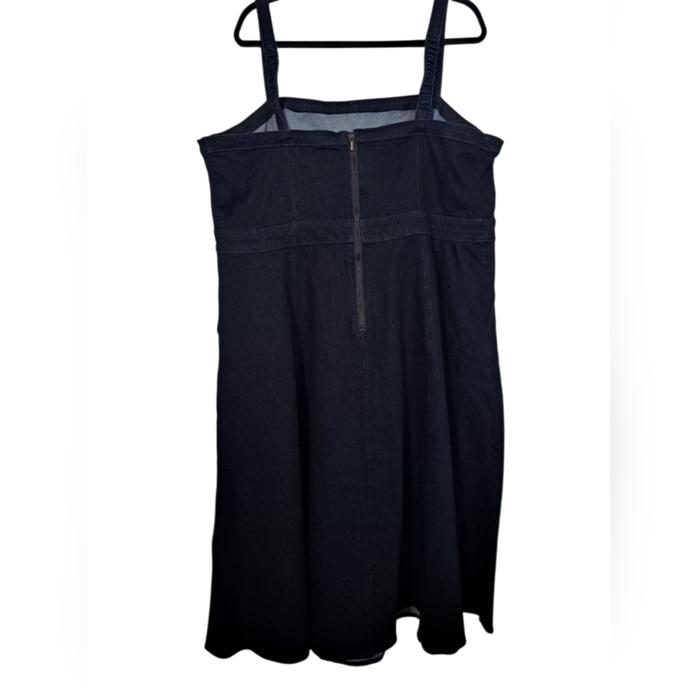 NWT Studio By Torrid Blue Denim Sleeveless Midi Sundress 20 - Picture 2 of 4